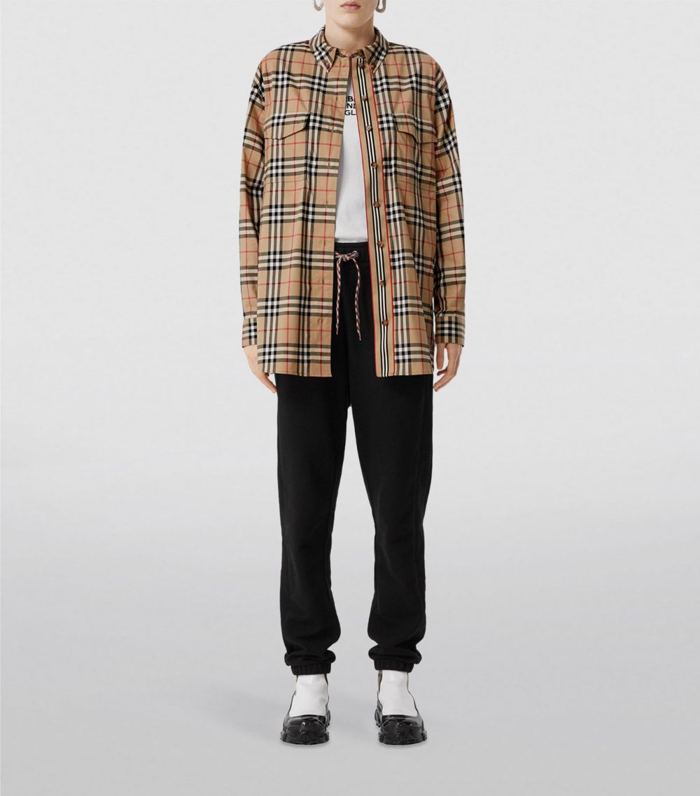 Burberry Burberry Vintage Check Stretch Cotton Oversized Shirt