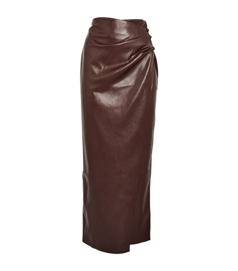 Nanushka Nanushka Vegan Leather Marcha Midi Skirt