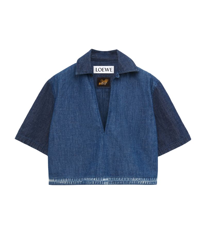 Loewe Loewe X Paula'S Ibiza Cropped Denim Shirt