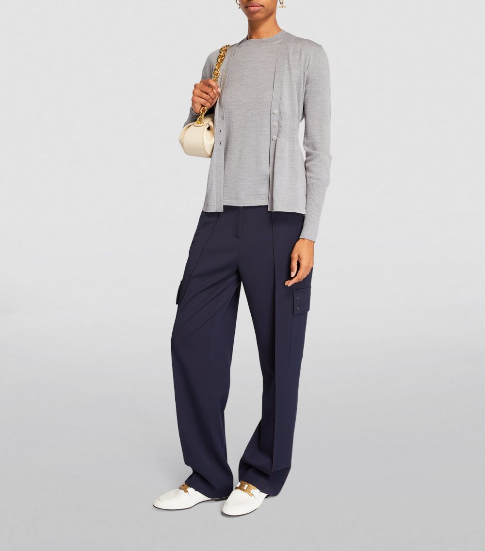 Max Mara Leisure Max Mara Leisure Merino Wool Olindo T-Shirt And Cardigan Set