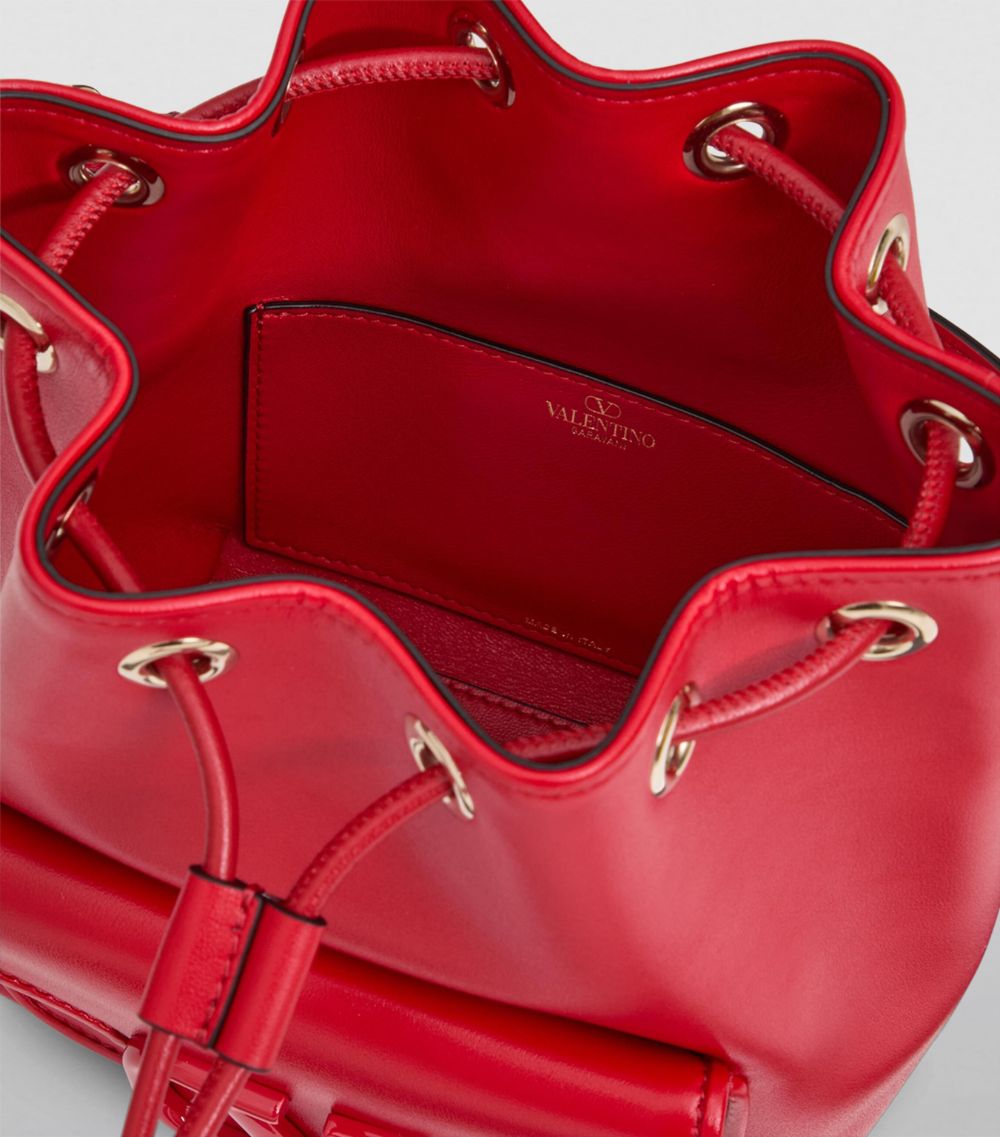 VALENTINO GARAVANI Valentino Garavani Small Leather Locò Bucket Bag