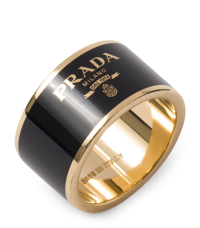 Prada Prada Enamel Logo Ring