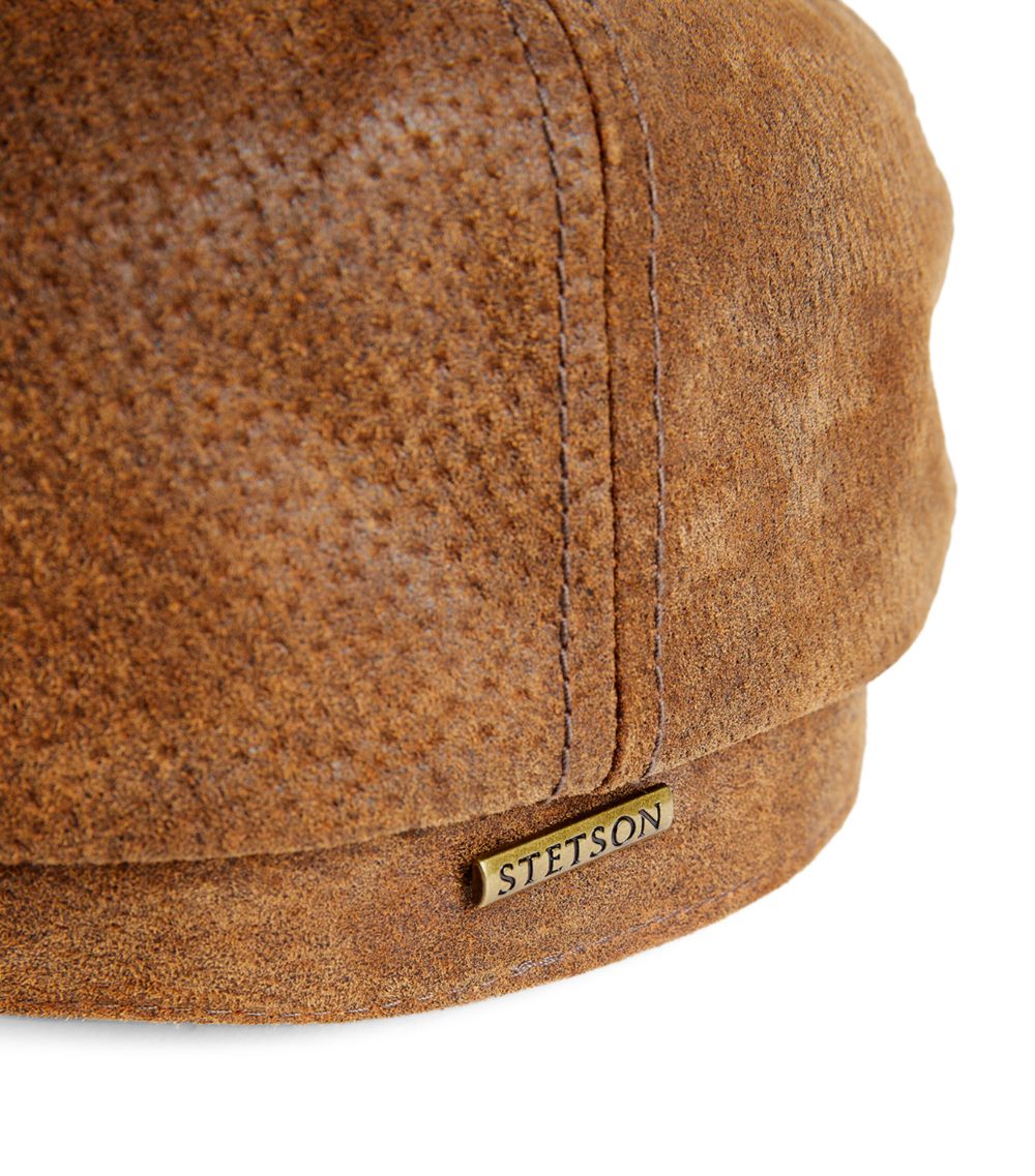 Stetson Stetson Leather Flat Cap