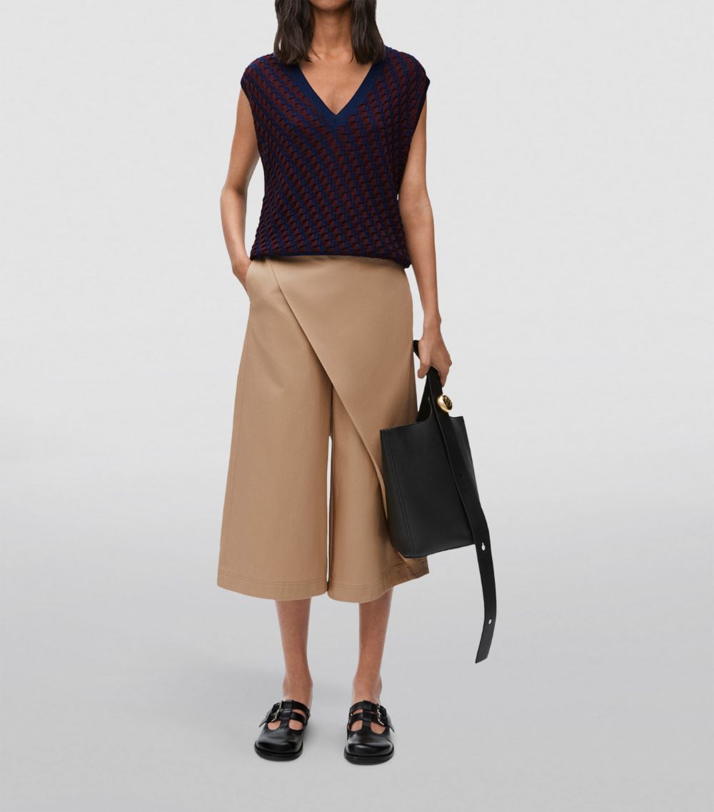 Loewe Loewe Wrapped Cropped Wide-Leg Trousers