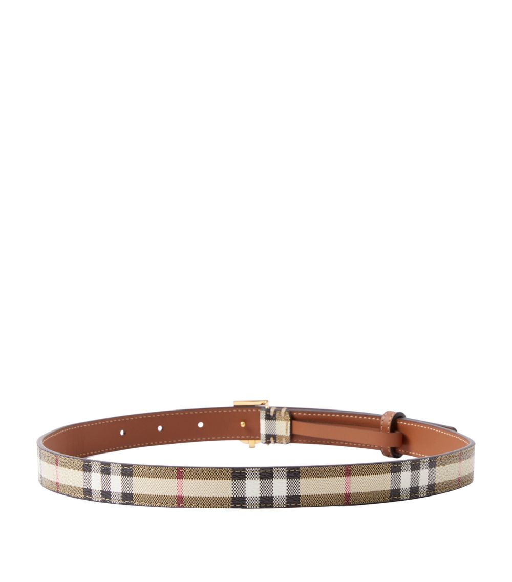 Burberry Burberry Leather Tb Monogram Belt