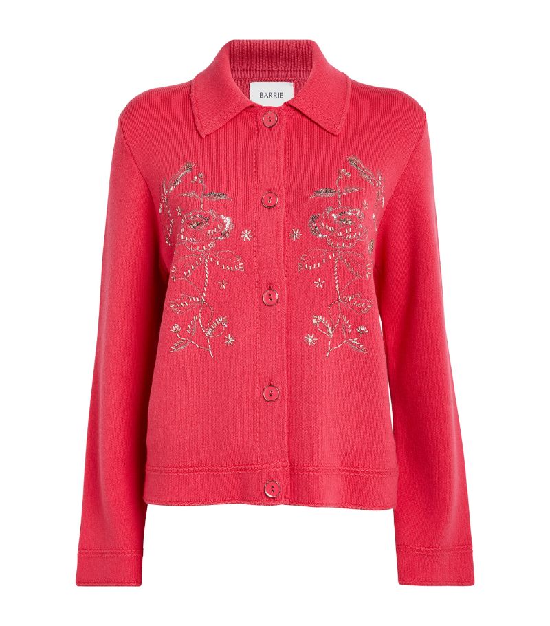 Barrie Barrie Cashmere-Cotton Embellished Jacket