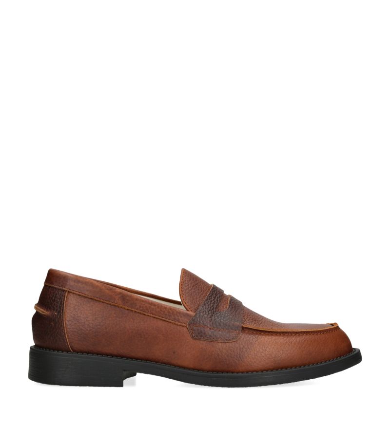  Duke & Dexter Leather Wilde Pebble Loafers