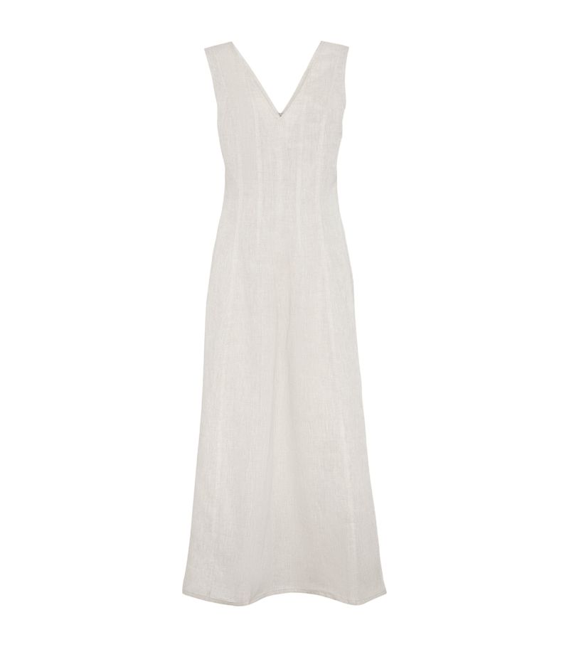 Brunello Cucinelli Brunello Cucinelli Lessivé Linen Maxi Dress