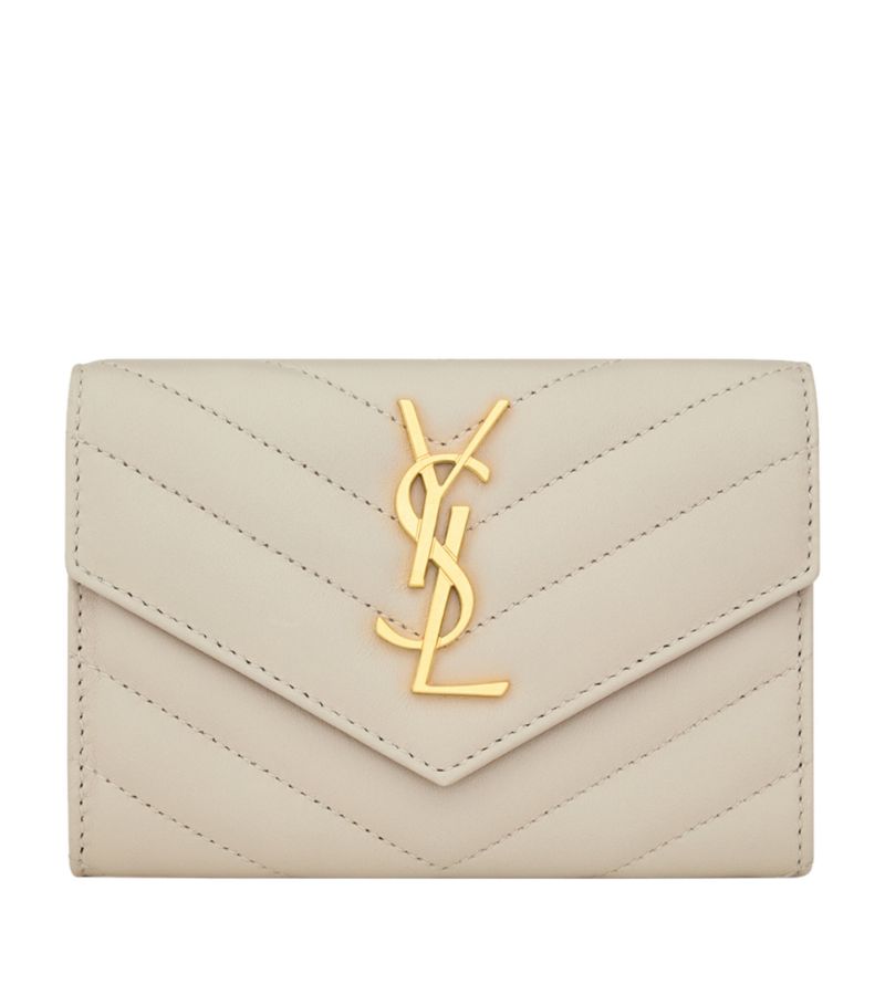 Saint Laurent Saint Laurent Small Monogram Matelassé Envelope Wallet