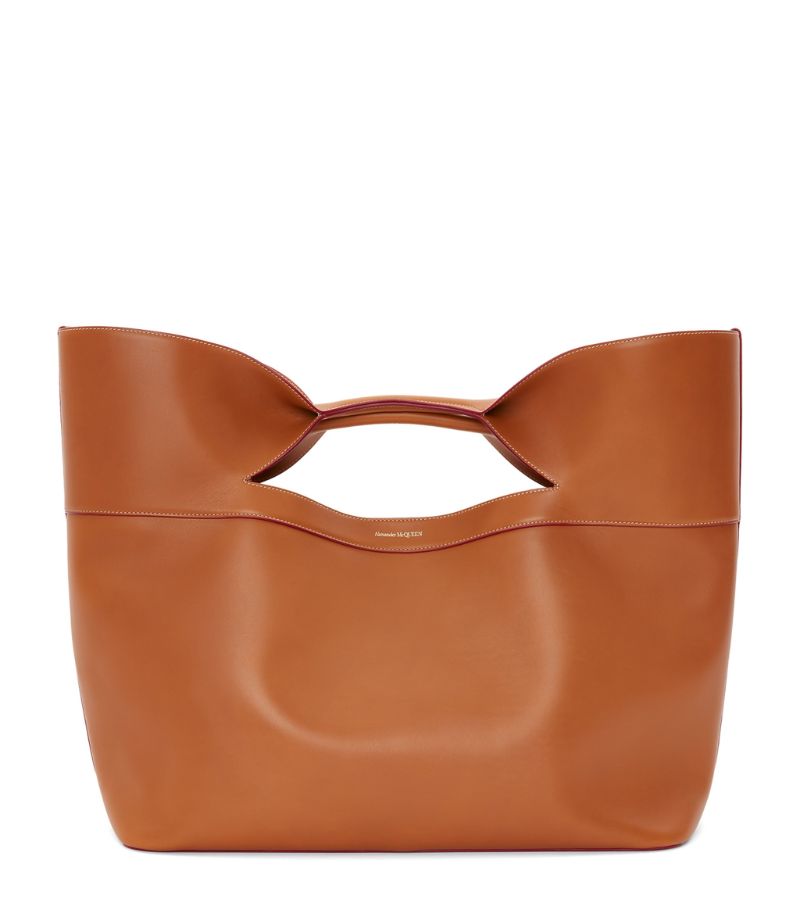 Alexander McQueen Alexander McQueen Leather The Bow Top-Handle Bag