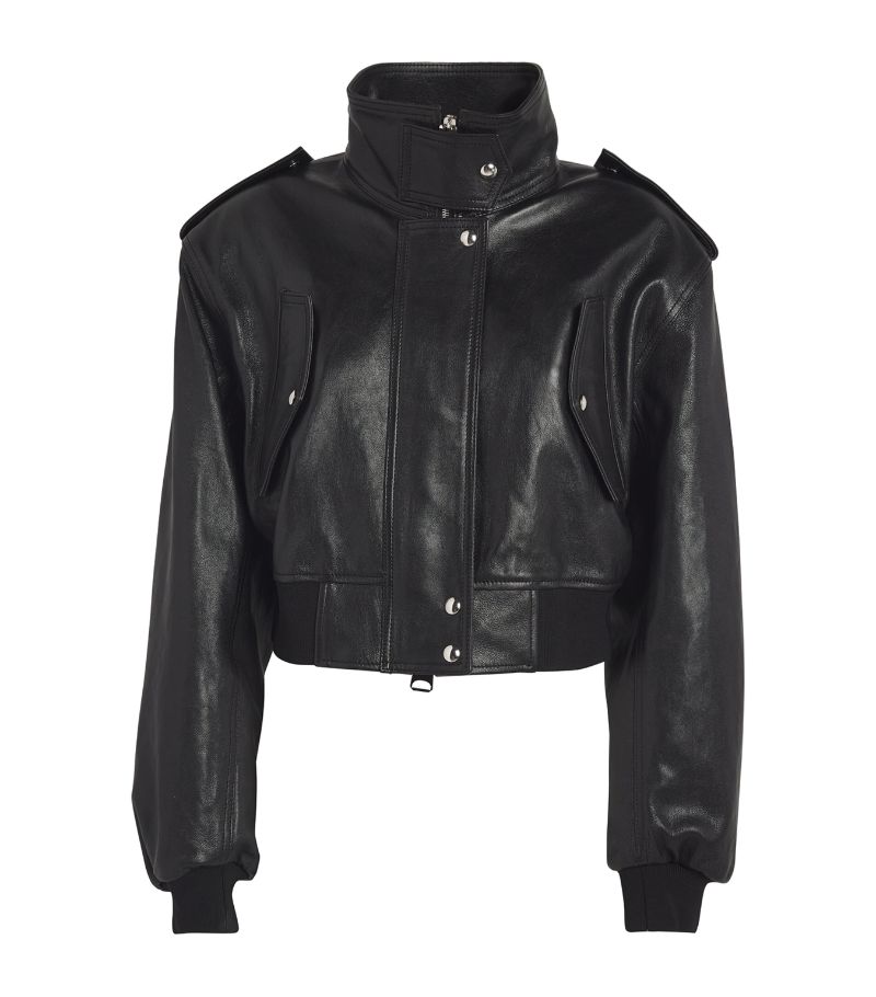 Khaite Khaite Cropped Kember Leather Jacket