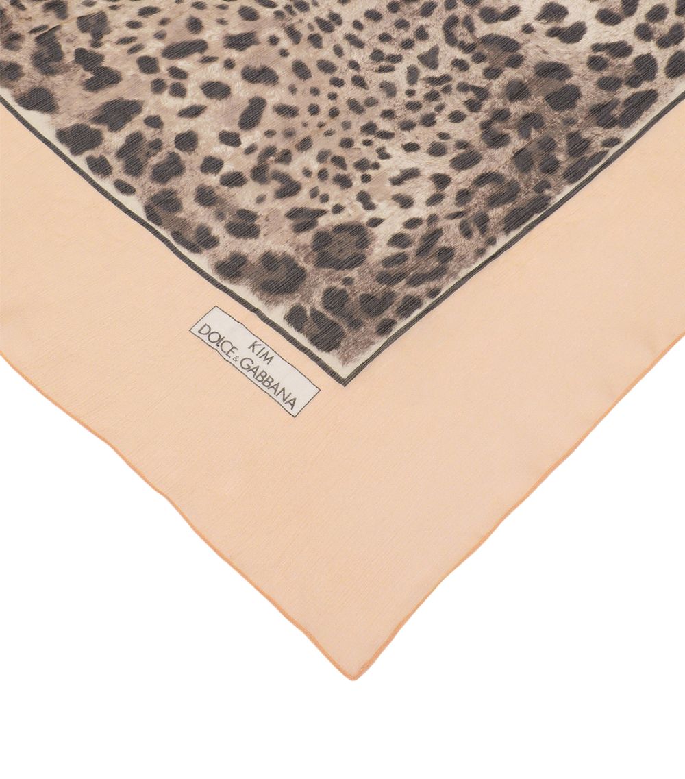 Dolce & Gabbana Dolce & Gabbana Kim Dolce & Gabbana Silk Leopard Print Scarf