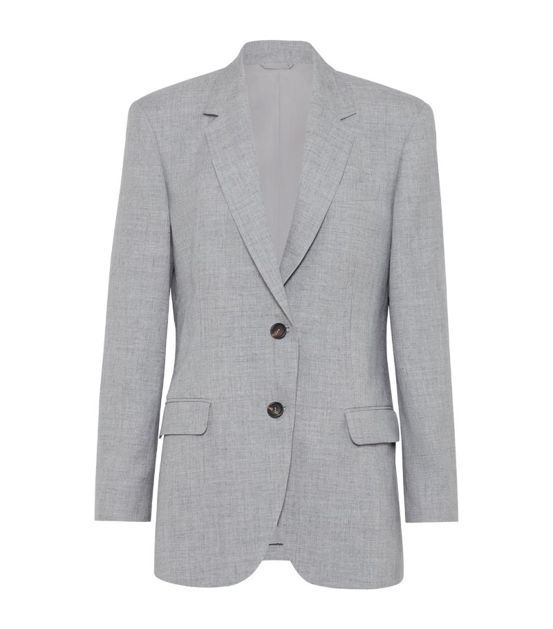 Brunello Cucinelli Brunello Cucinelli Linen-Wool Single-Breasted Blazer