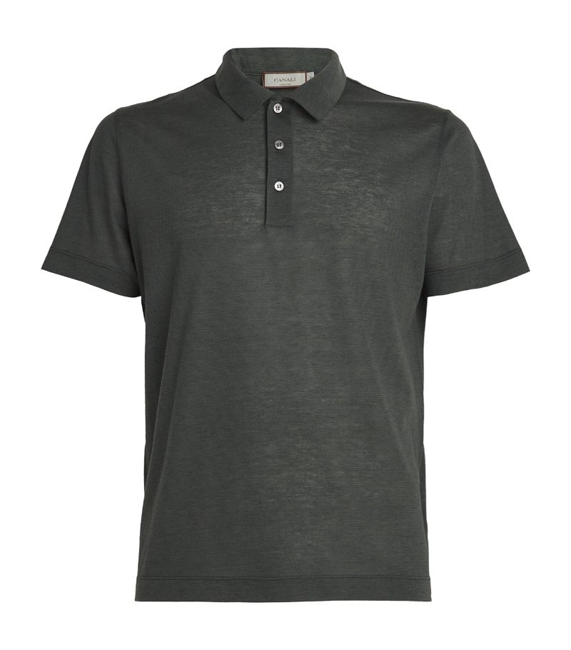 Canali Canali Cotton-Cashmere Blend Polo Shirt