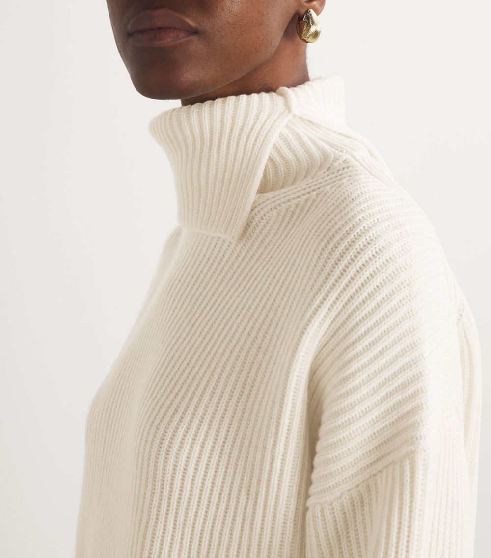 Joseph Joseph Wool-Cashmere-Silk Cardigan-Stitch Sweater