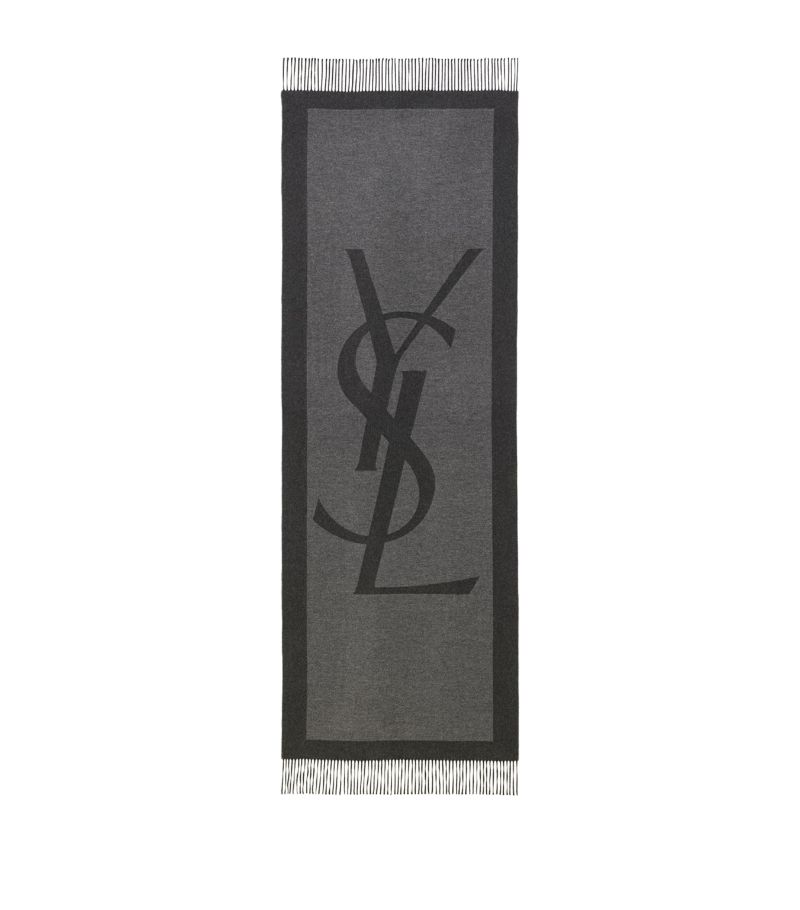 Saint Laurent Saint Laurent Silk Logo Scarf