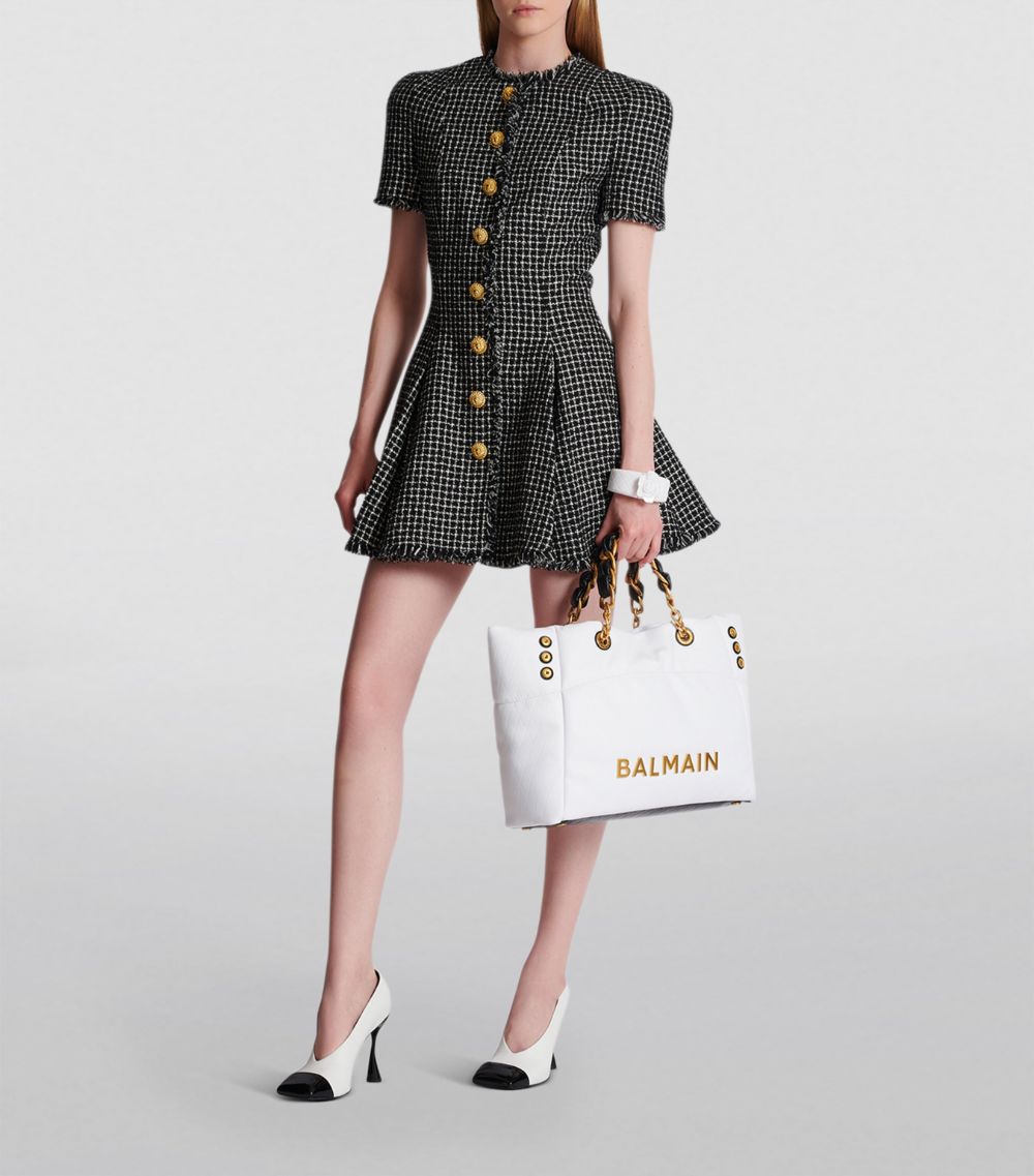 Balmain Balmain Gingham Tweed Mini Dress