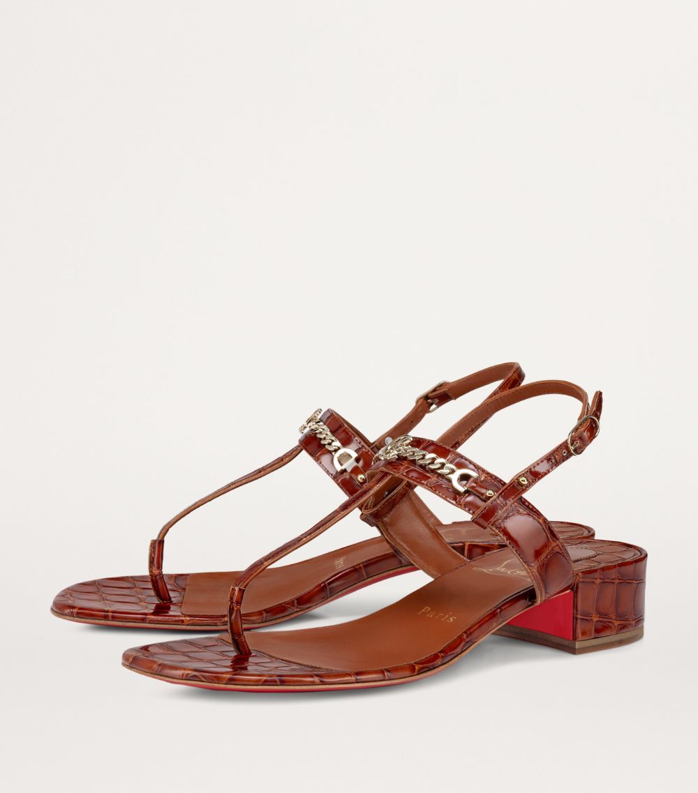 Christian Louboutin Christian Louboutin Leather Mj Thong Sandals 25