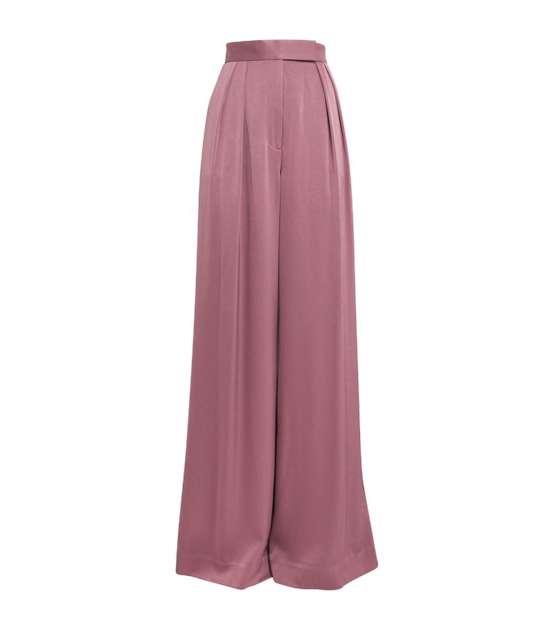  Alex Perry Satin Crepe Wide-Leg Trousers