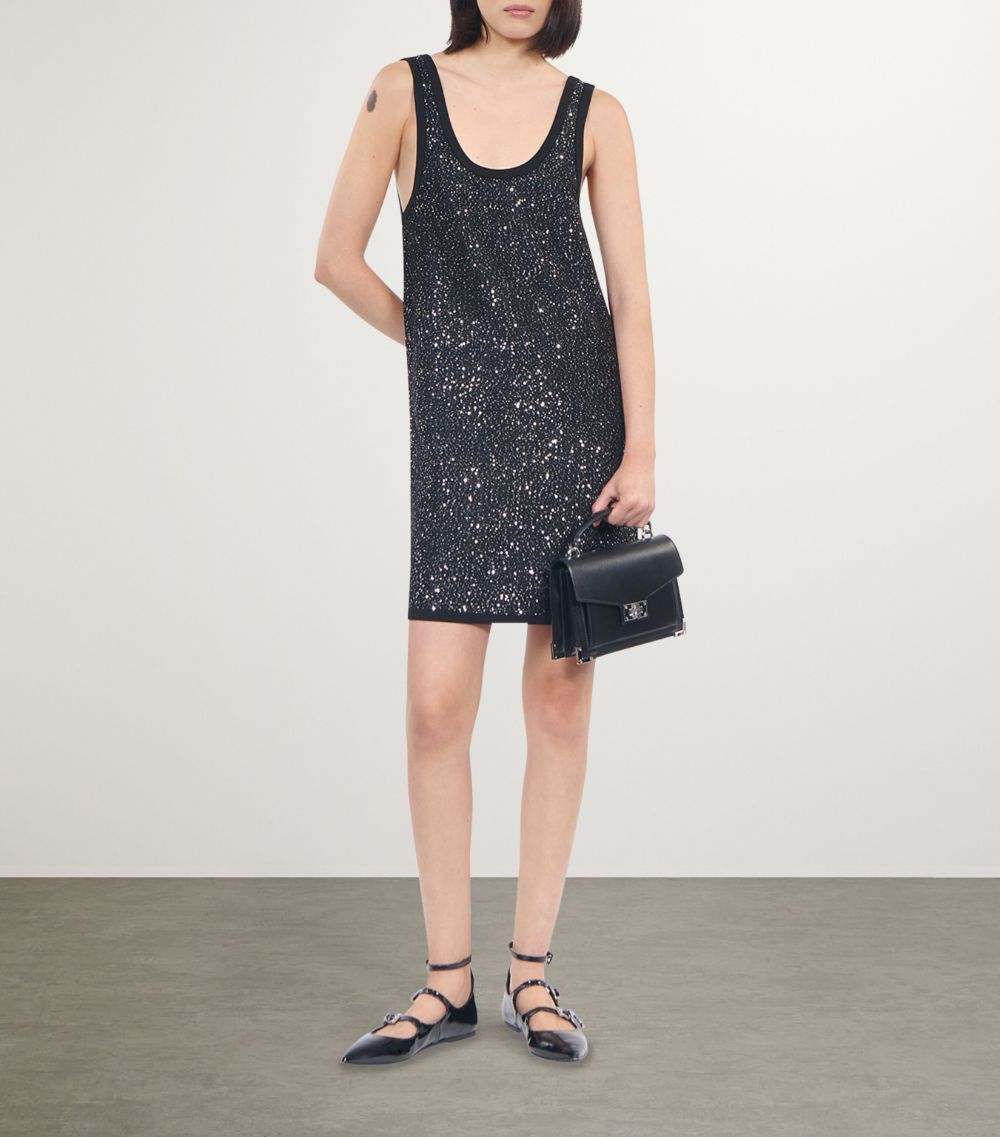 The Kooples The Kooples Sequinned-Knit Mini Dress