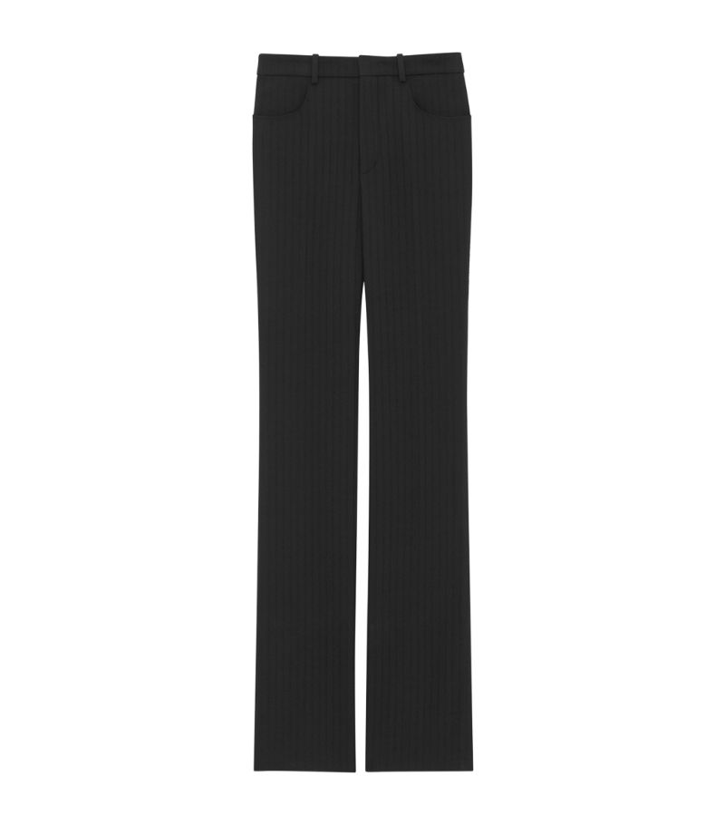 Saint Laurent Saint Laurent Wool Striped Tailored Trousers