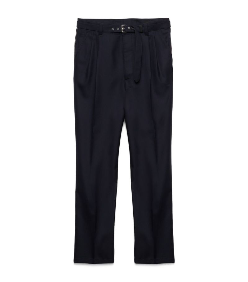 Prada Prada Wool-Silk Straight Trousers