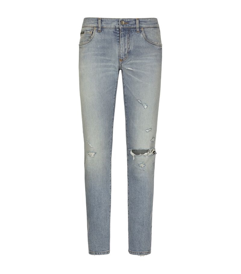 Dolce & Gabbana Dolce & Gabbana Ripped Slim Jeans