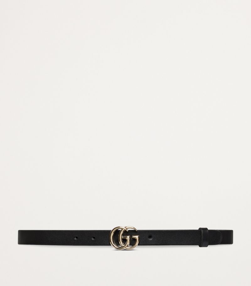 Gucci Gucci Leather Thin Marmont Belt