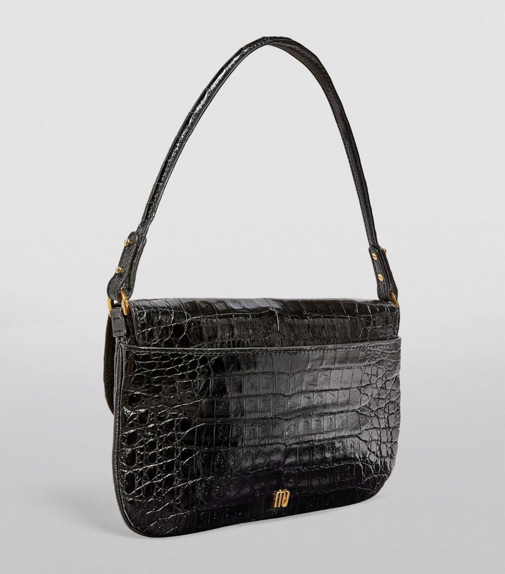 Maria Oliver Maria Oliver Crocodile Luisa Shoulder Bag