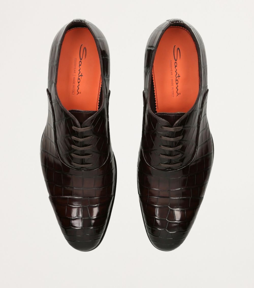 Santoni Santoni Leather Carter Oxford Shoe