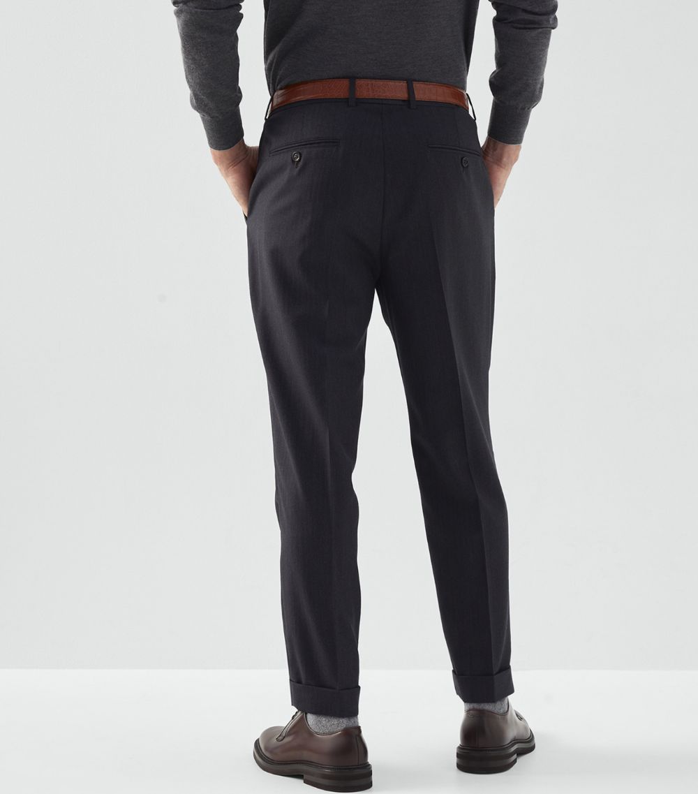 Brunello Cucinelli Brunello Cucinelli Virgin Wool Straight-Leg Trousers