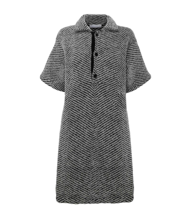 Jw Anderson Jw Anderson Wool-Blend Polo Mini Dress