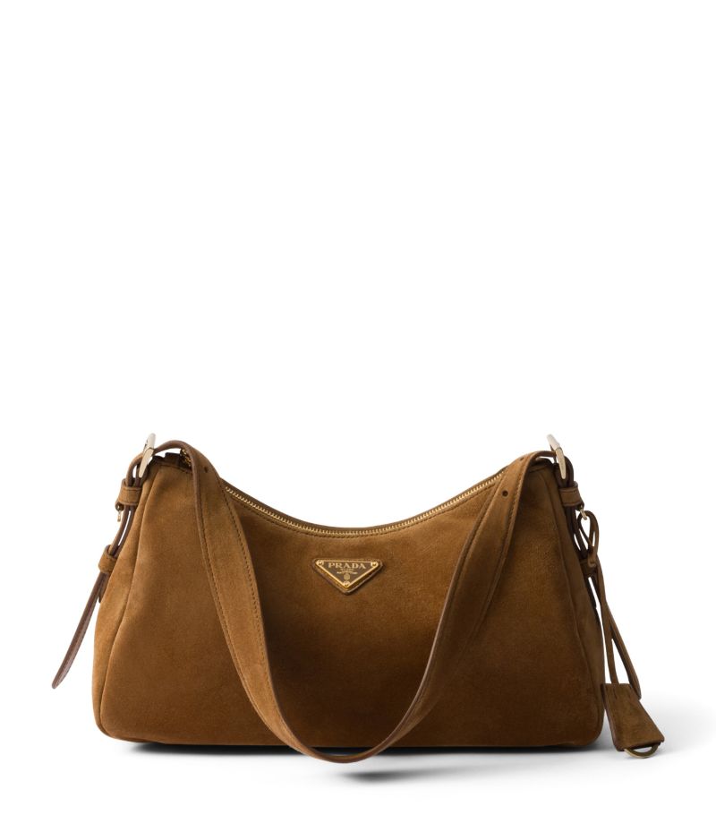 Prada Prada Medium Suede Aimée Shoulder Bag