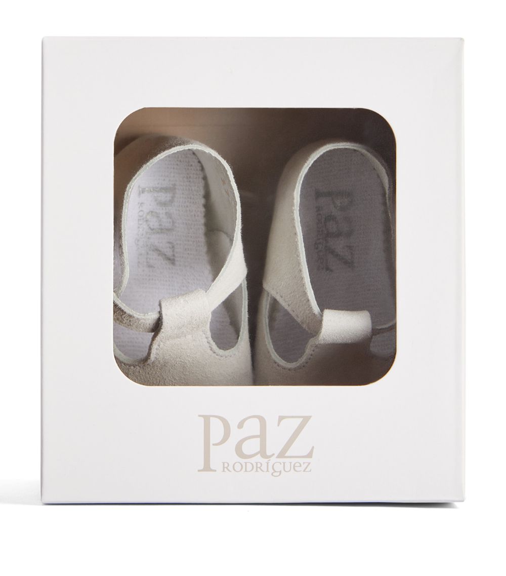 Paz Rodriguez Paz Rodriguez Suede Newborn Shoes