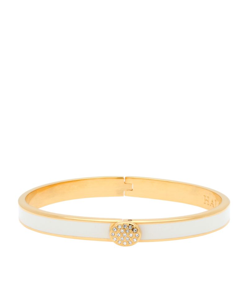 Halcyon Days Halcyon Days Gold-Plated Crystal Button Bangle