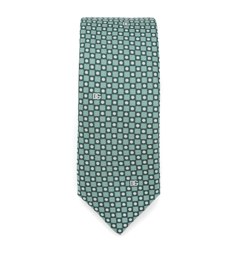 Dolce & Gabbana Dolce & Gabbana Silk Patterned Logo Tie