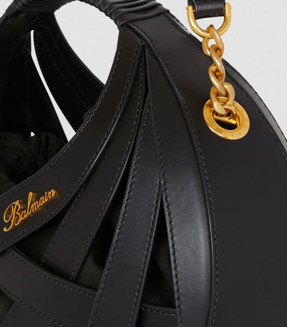 Balmain Balmain Leather Basket Top-Handle Bag