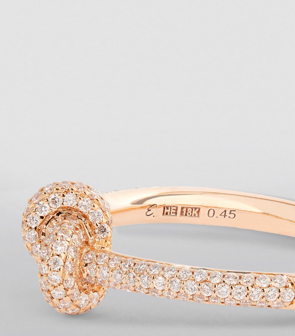 Engelbert Engelbert Rose Gold And Diamond The Legacy Knot Ring