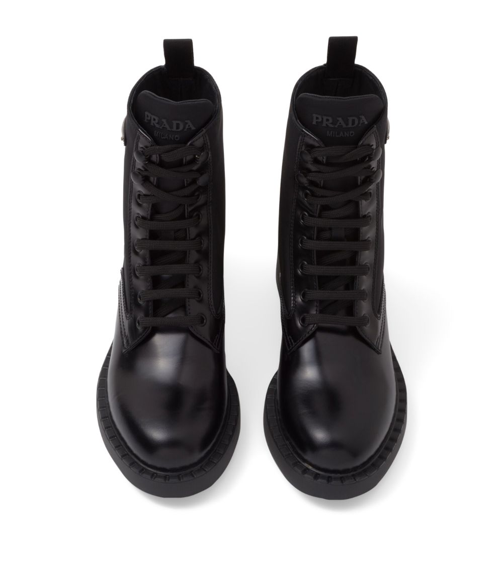 Prada Prada Leather Biker Boots