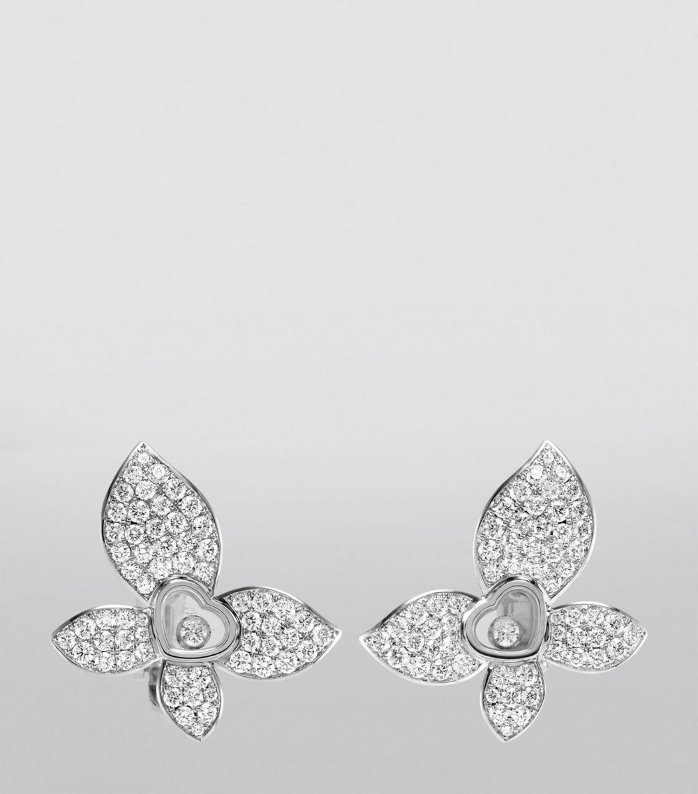 Chopard Chopard X Mariah Carey White Gold And Diamond Happy Butterfly Earrings
