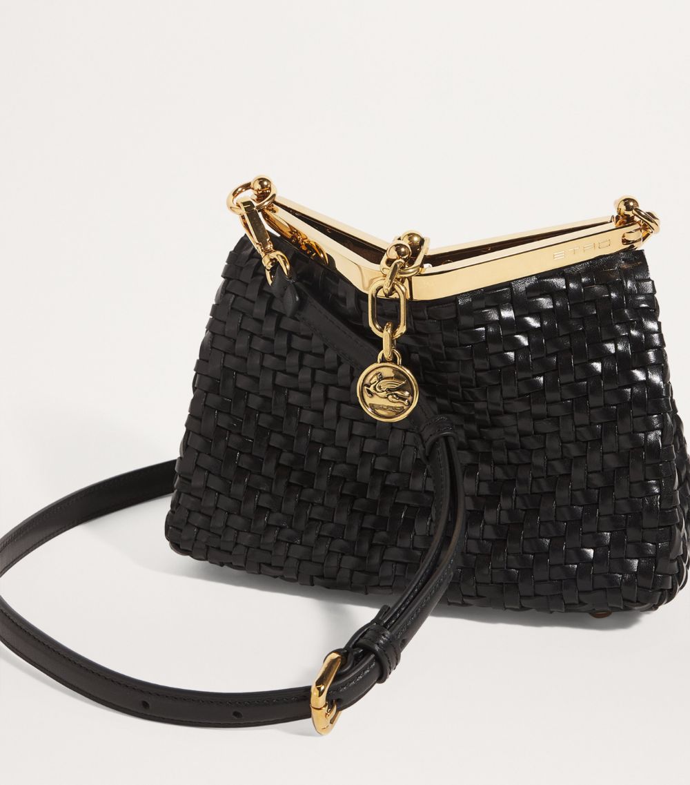 Etro Etro Small Woven Leather Vela Shoulder Bag