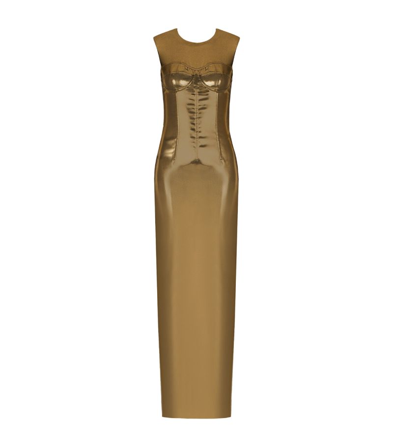 Dolce & Gabbana Dolce & Gabbana Lamé Corset Maxi Dress