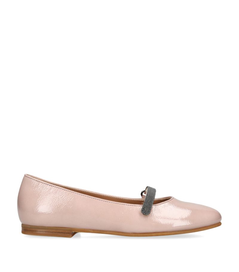 Brunello Cucinelli Kids Brunello Cucinelli Kids Leather Ballerina Flats