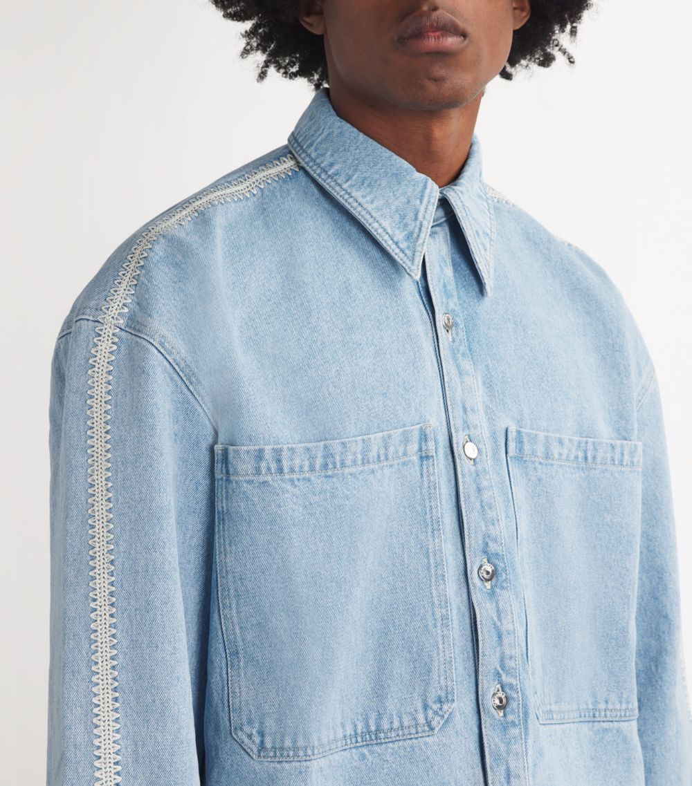 Nanushka Nanushka Crochet-Trim Denim Jacket