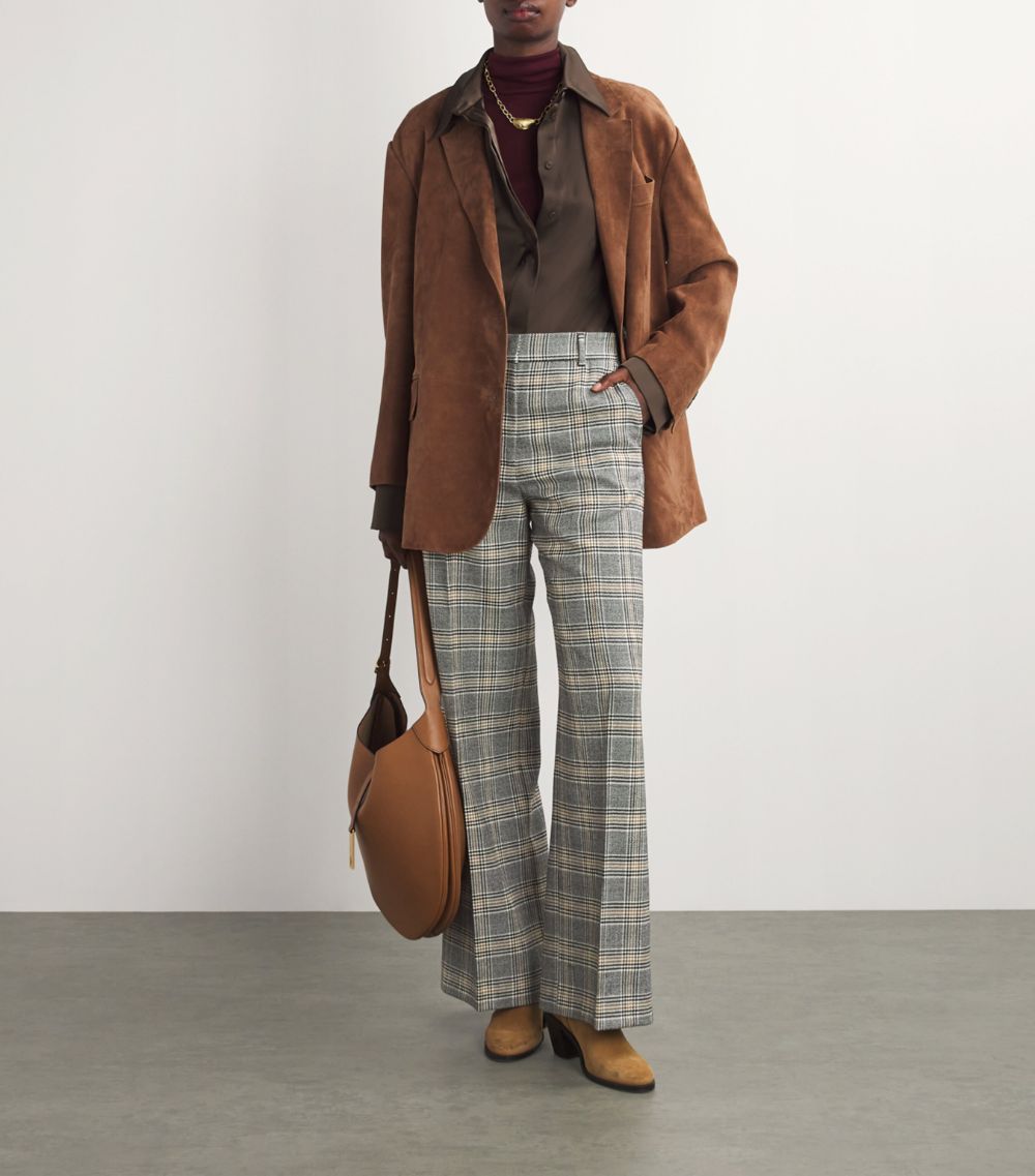 Weekend Max Mara Weekend Max Mara Virgin Wool Check Trousers