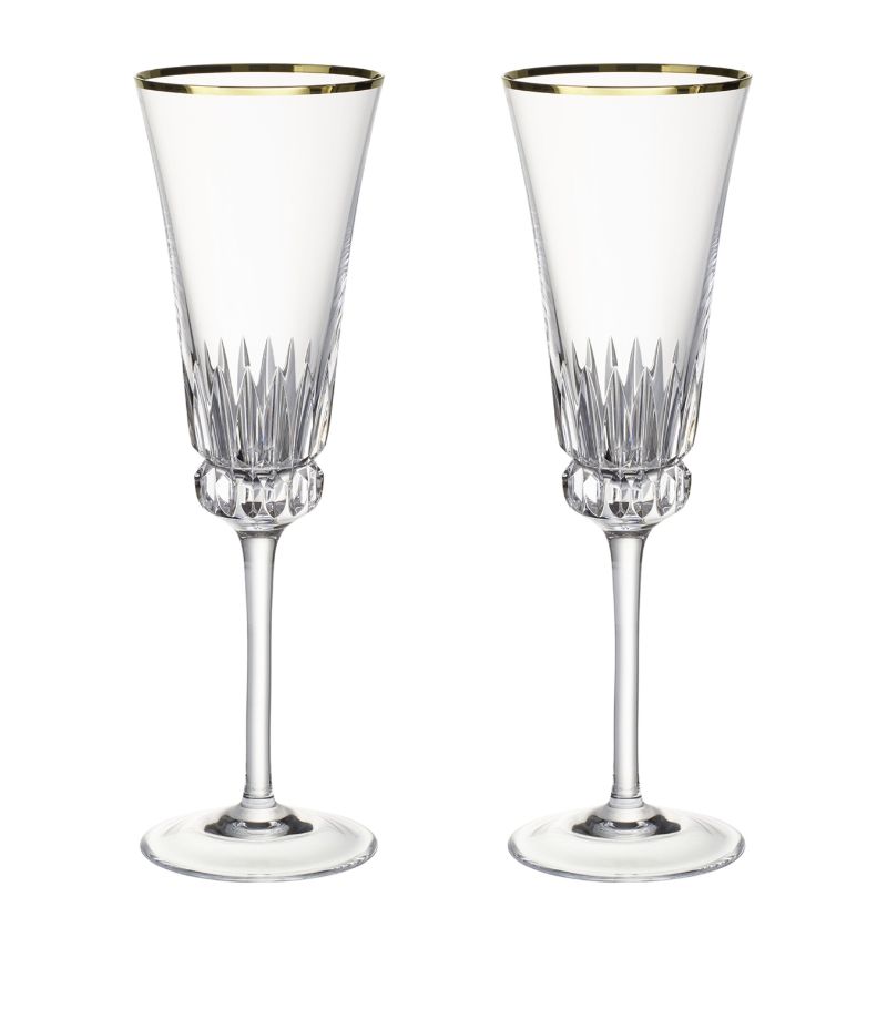 Villeroy & Boch Villeroy & Boch Set Of 2 Grand Royal Gold Champagne Flutes (120Ml)