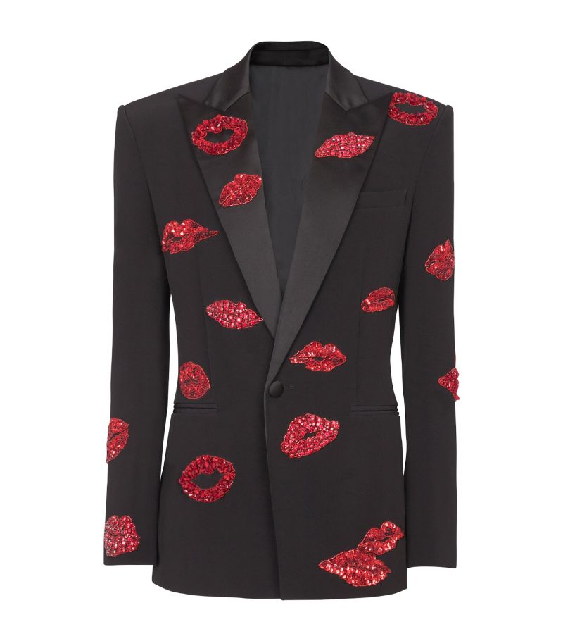 Balmain Balmain Embroidered-Kiss Blazer