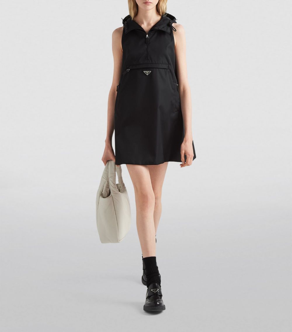 Prada Prada Hooded Re-Nylon Mini Dress