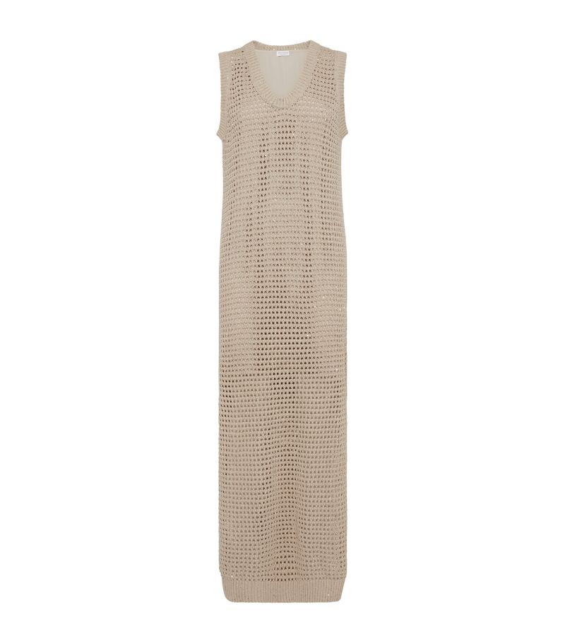 Brunello Cucinelli Brunello Cucinelli Sequinned-Knit Maxi Dress