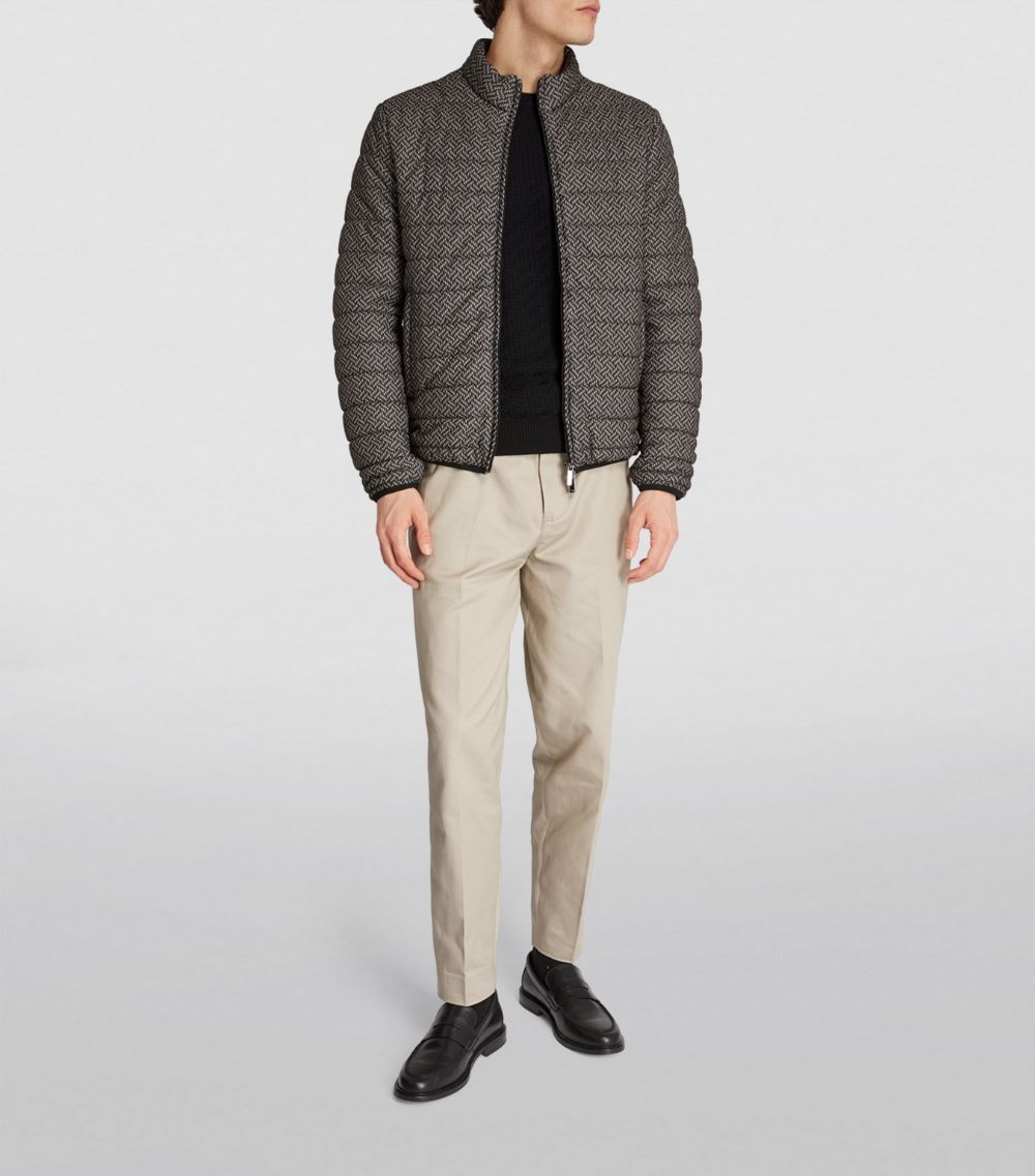 Emporio Armani Emporio Armani Geometric Print Puffer Jacket